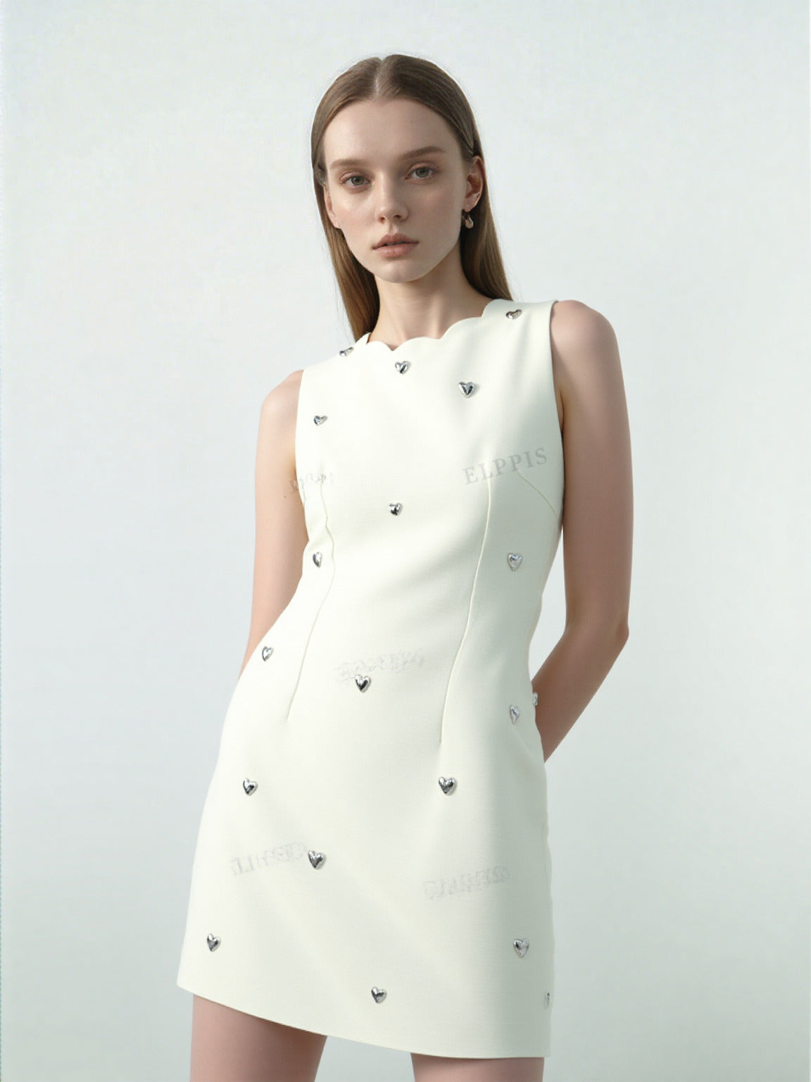 WZBA1254 3D Hearts Short Dress