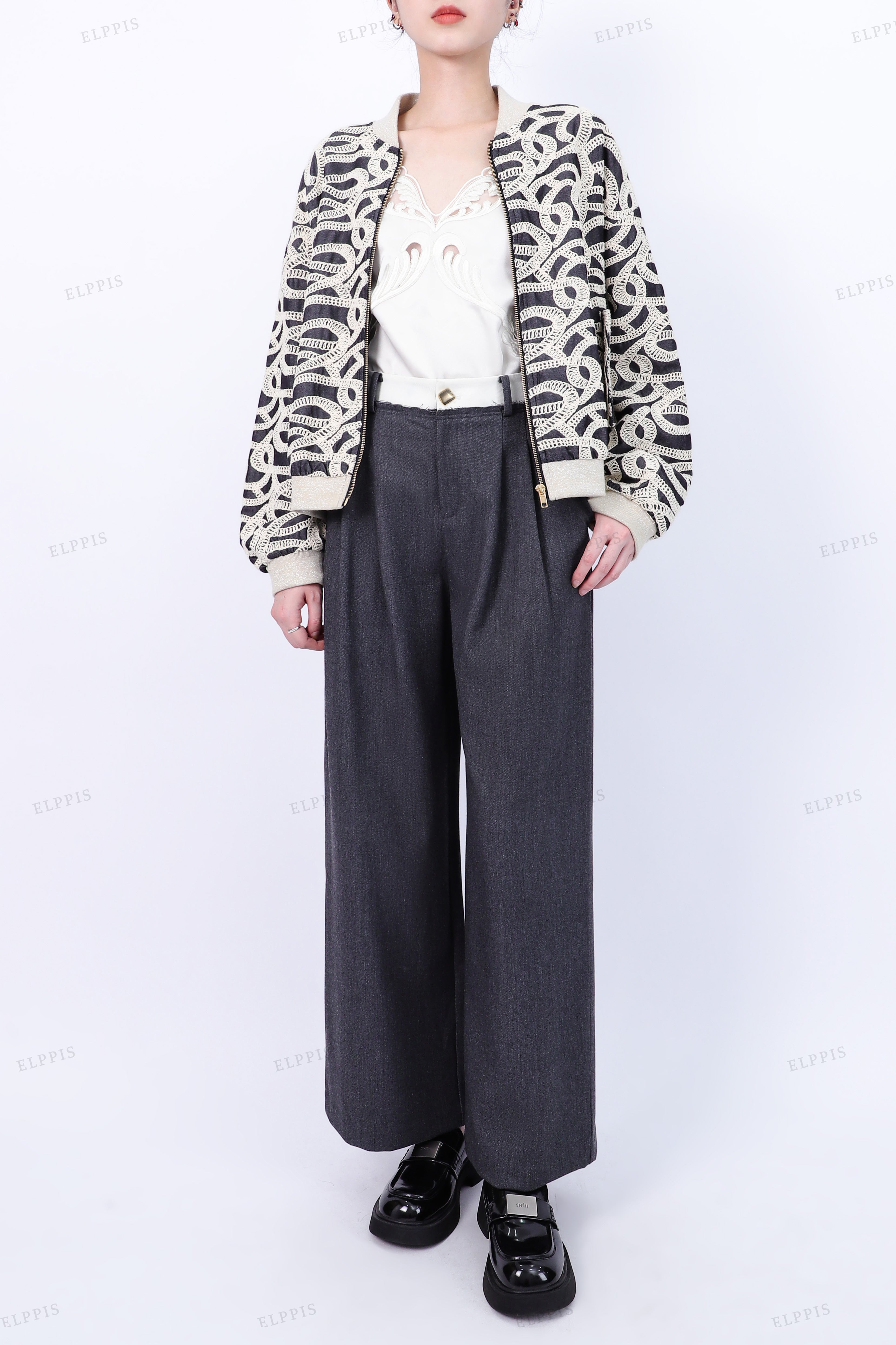 WFWJ036 Embroidery Bomber Jacket Outerwear