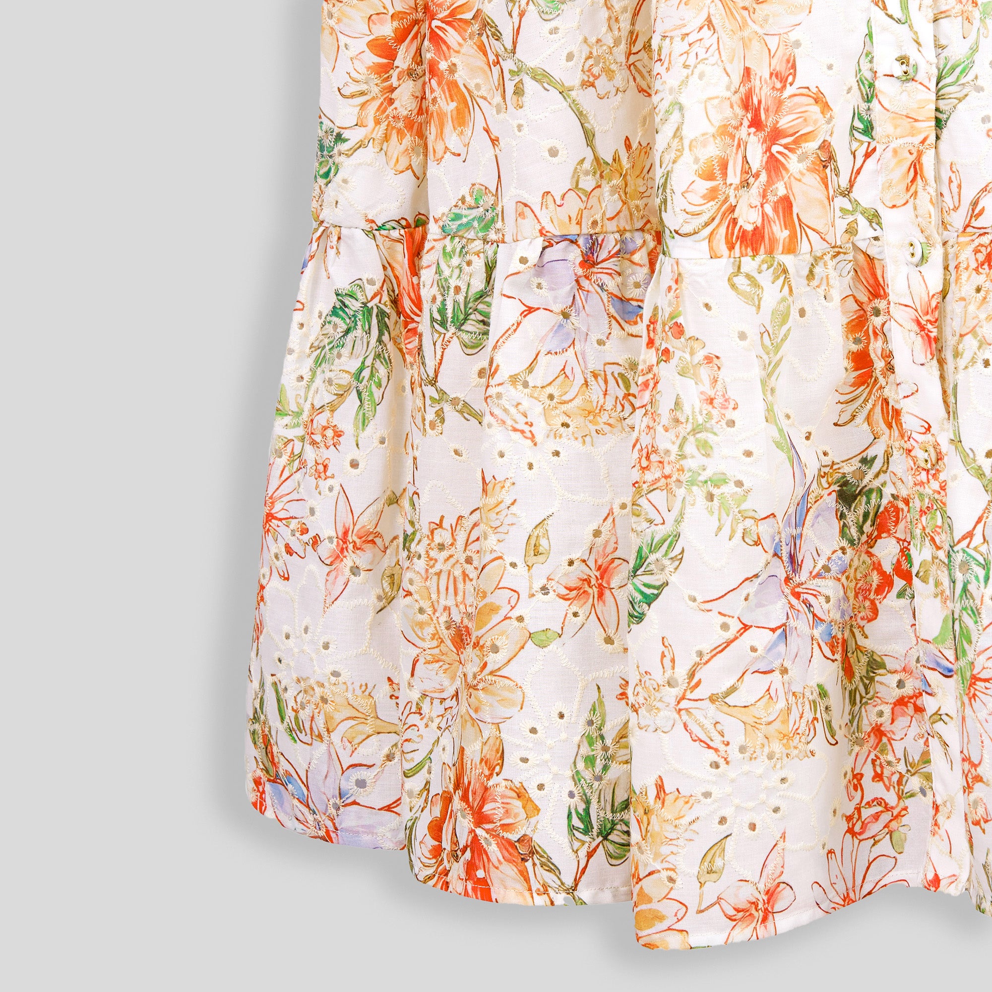 BA1018-Sleeveless Floral Print Belted Midi Dress