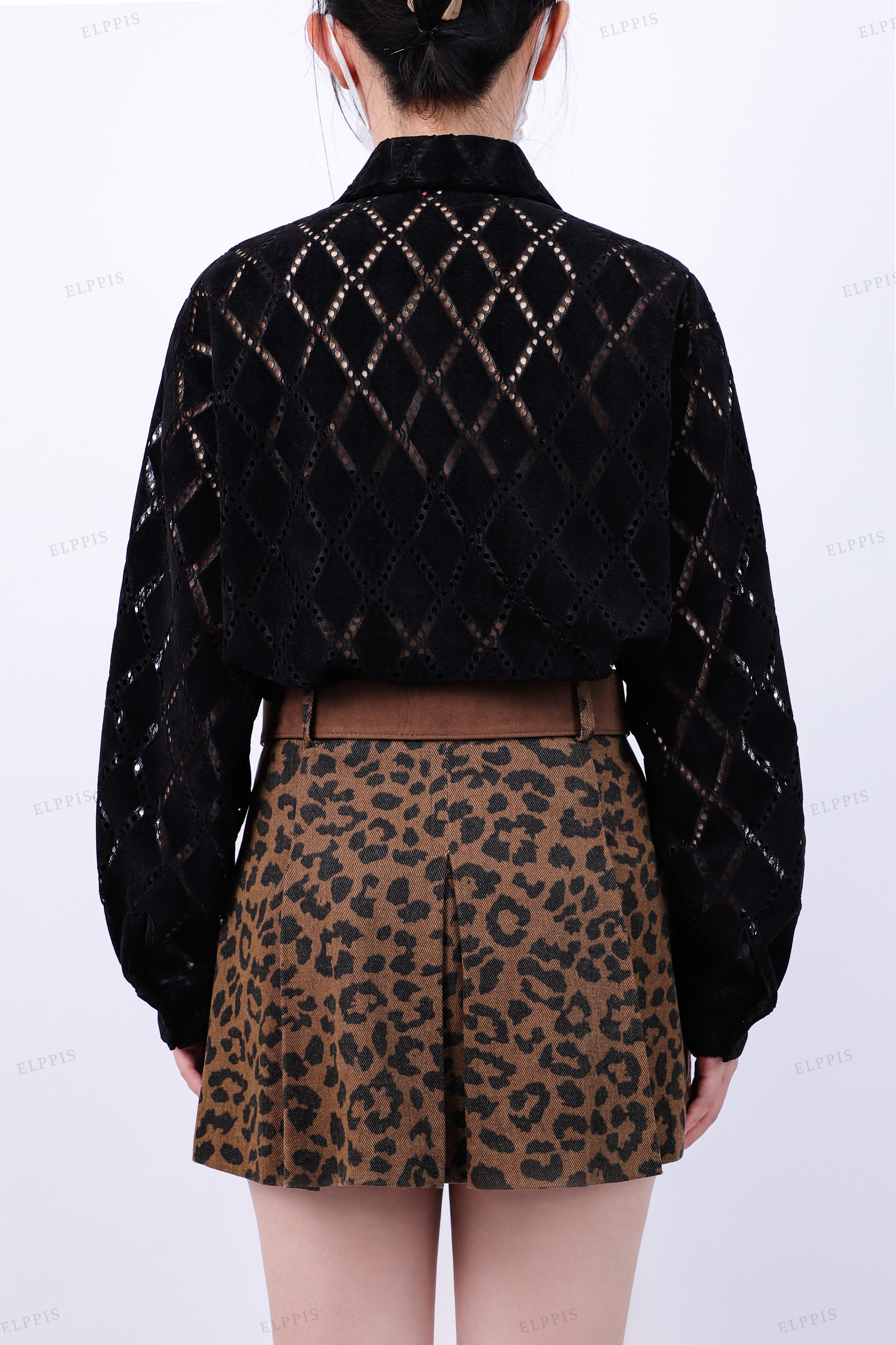 WFW019T Embroidery Sheer Shirt