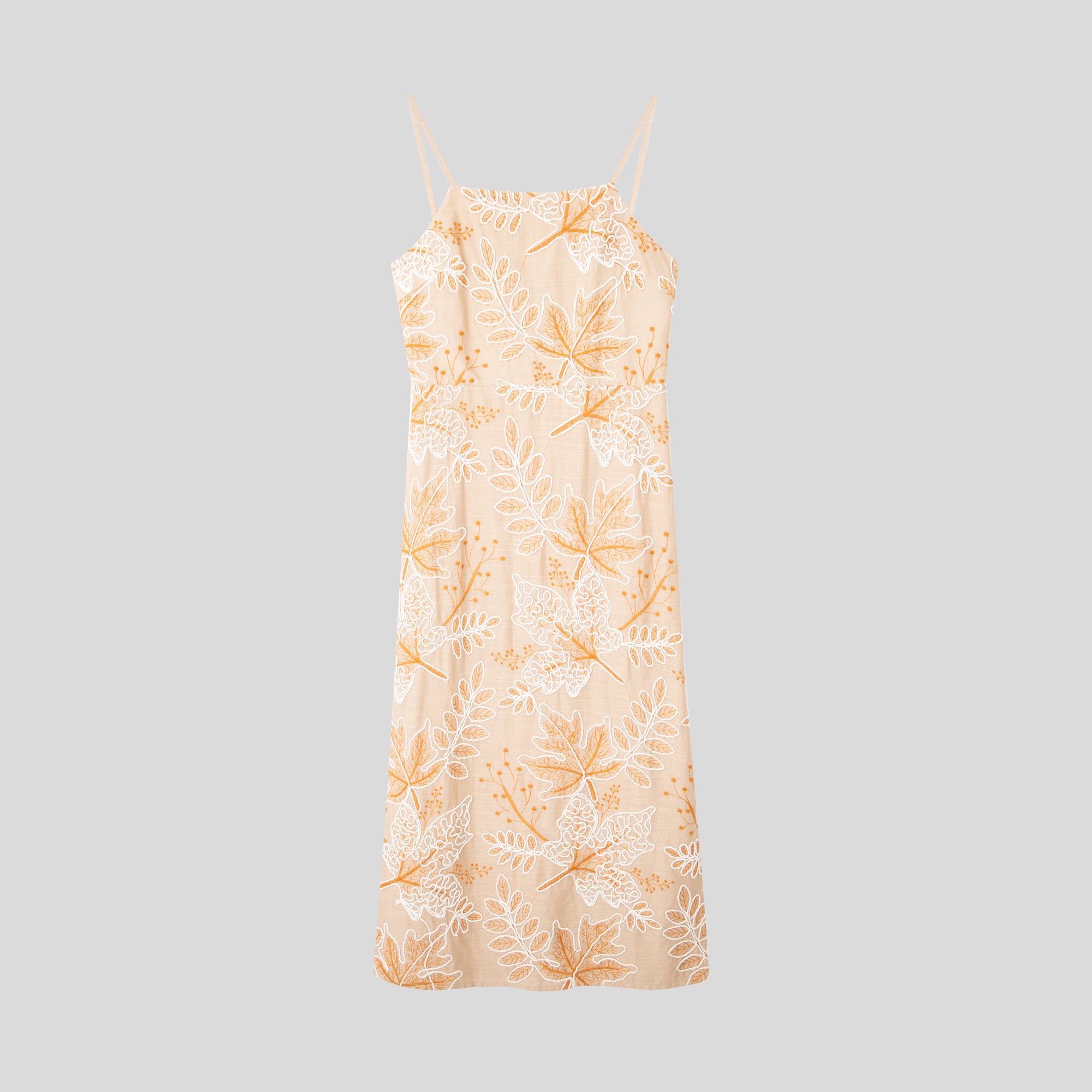BA1034-Embroidered Floral Slip Dress