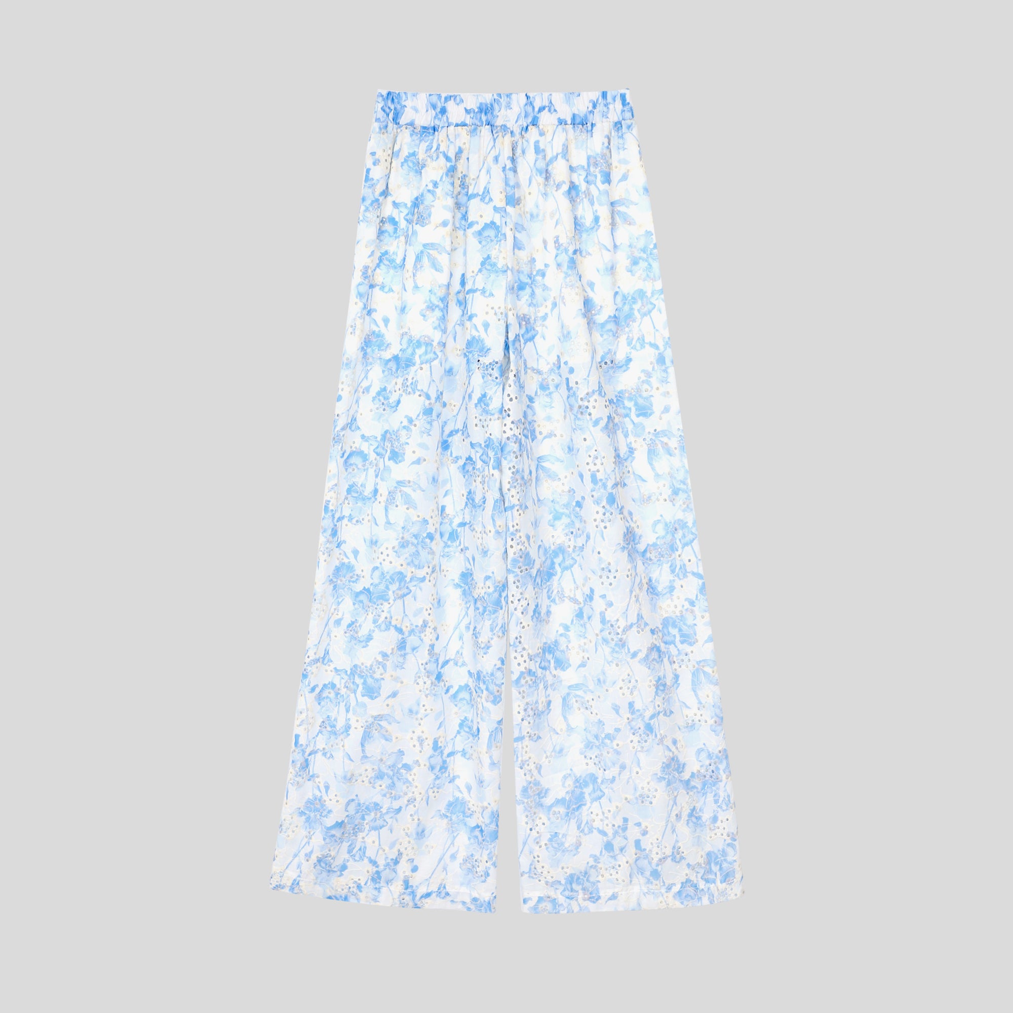 WZUA1008- Eyelet Lace Cami Crop and Pants Set