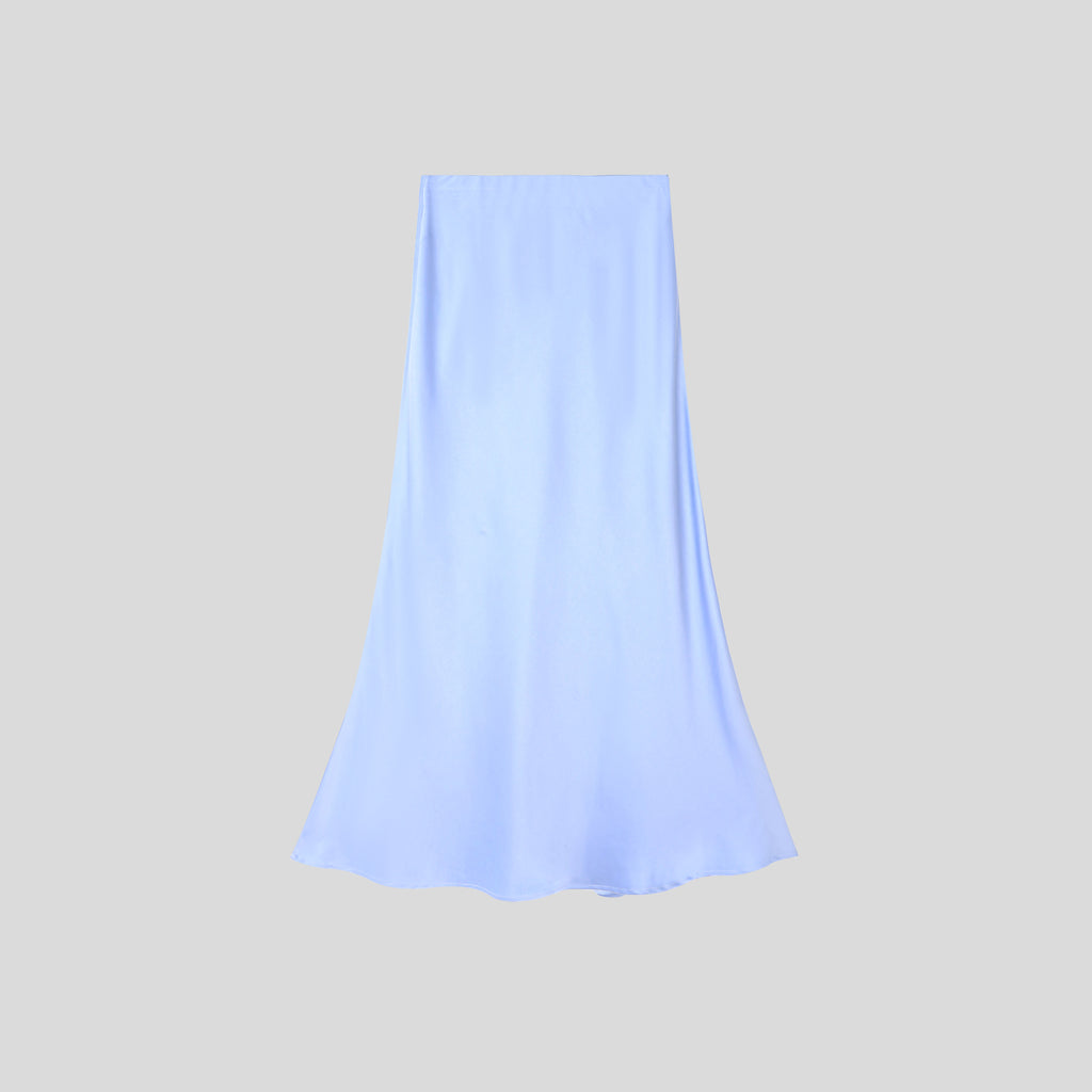 WZQA1126-Satin Embellished Midi Skirt