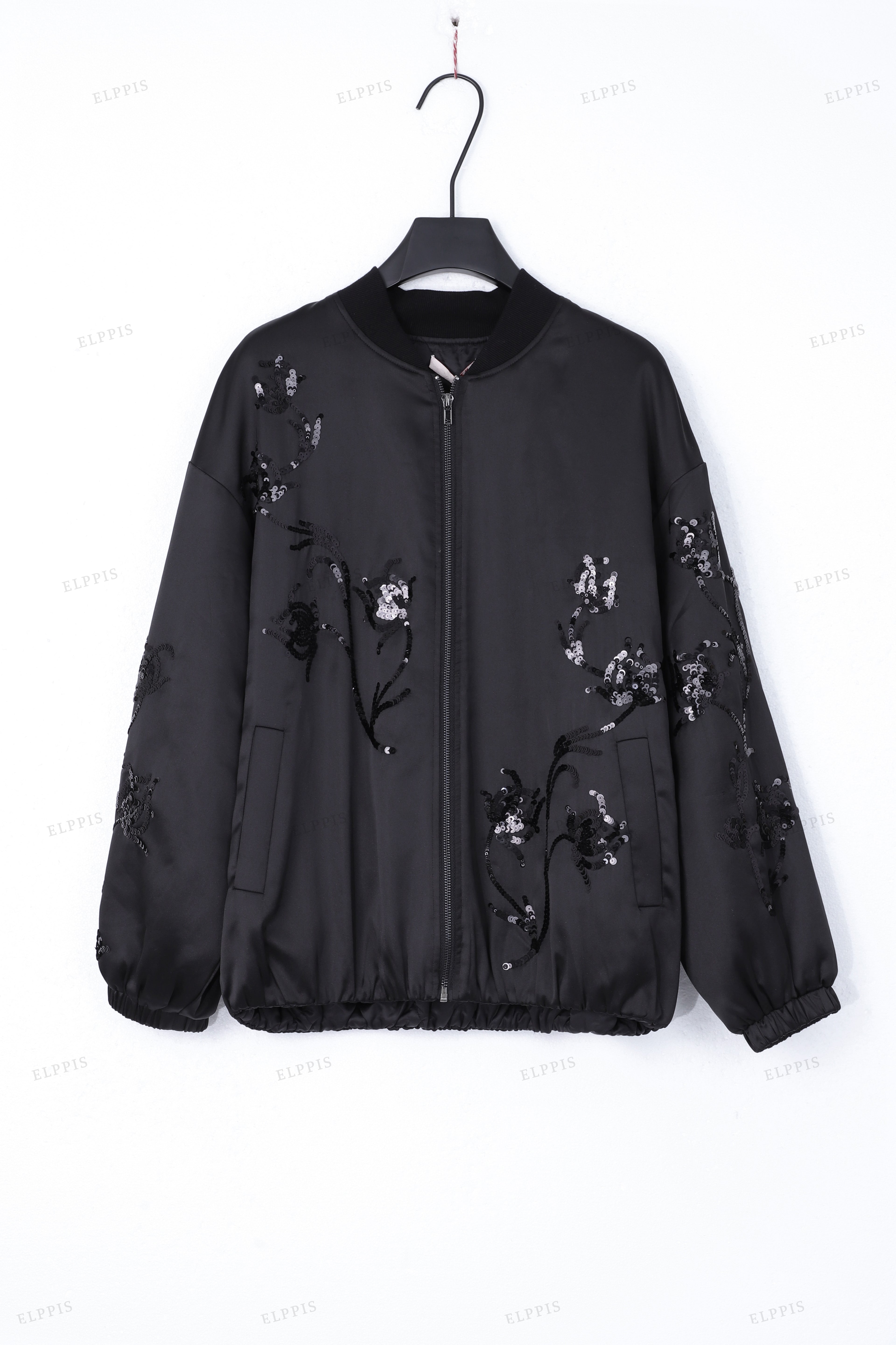 WFWJ034 Sequins Embroidery Bomber Jacket