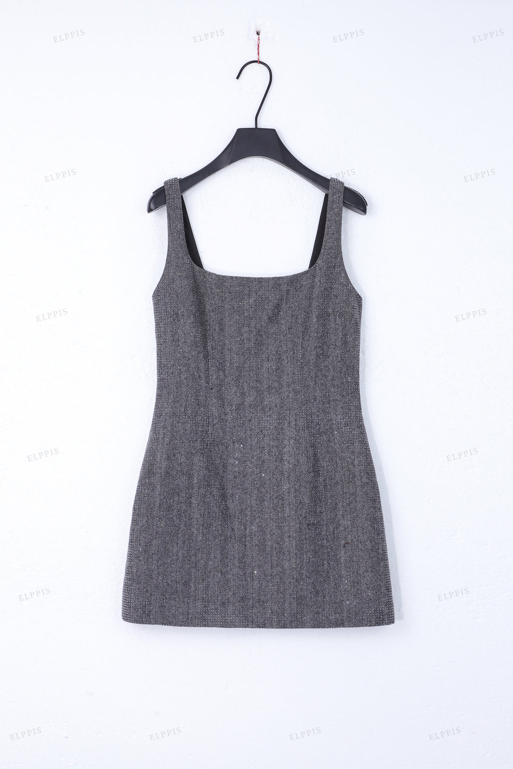 WFW040B Glitter Sleeveless Mini Dress