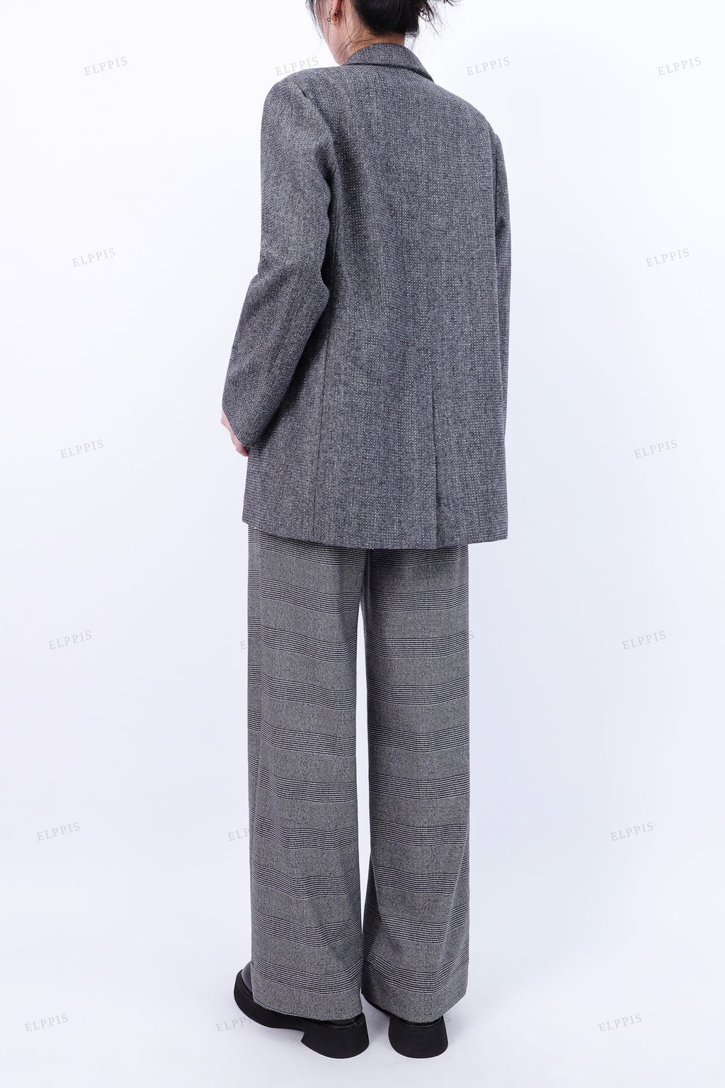 WFW040T Glitter Long Blazer Jacket Outerwear