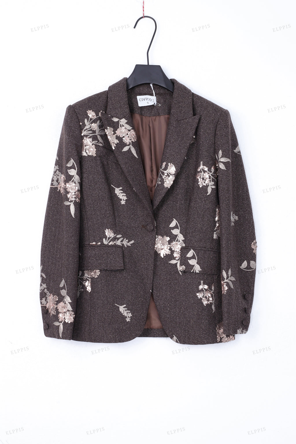 WFW046T Sequins Embroidery Blazer Outerwear