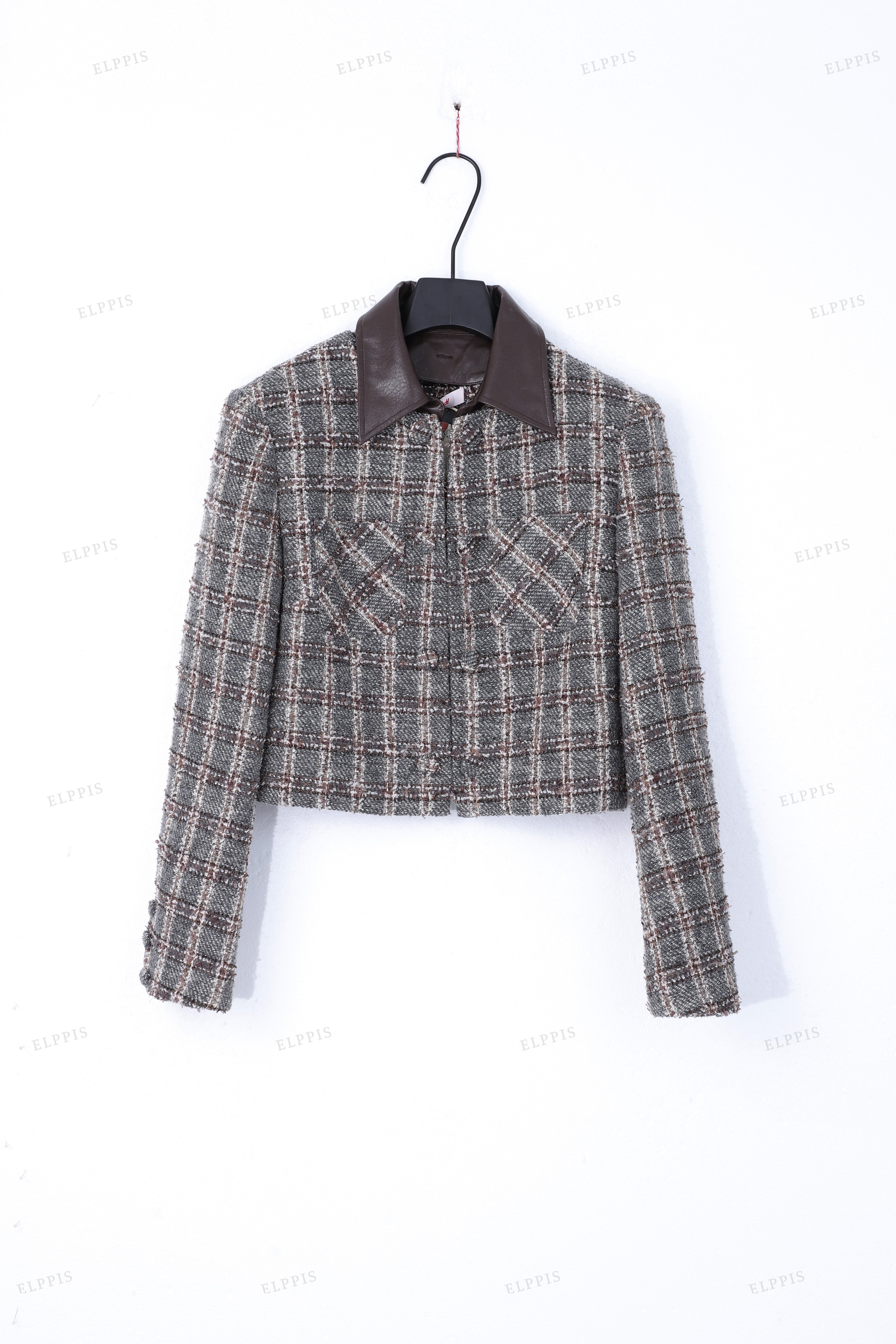 WFW051 Tweed Quilted Blazer and Skirt Set