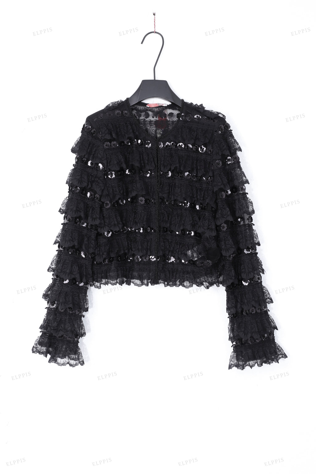 WFW068 Lace Sheer Jacket and Skirt Set