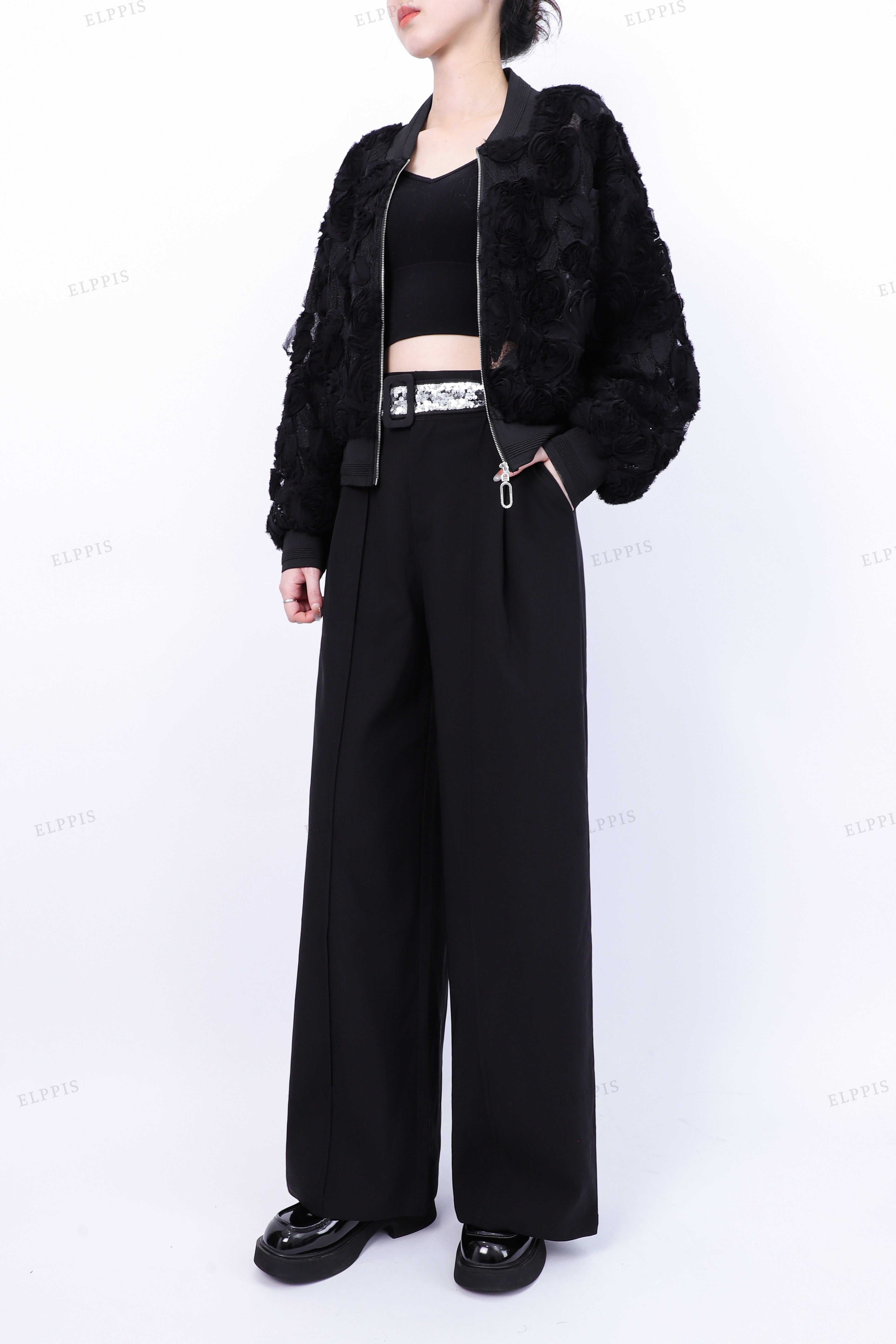 WFW071C 3D Roses Bomber Jacket
