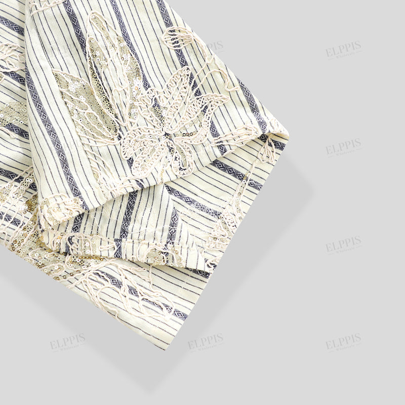 WZUA1113 Striped Vest and Pants Suit Set