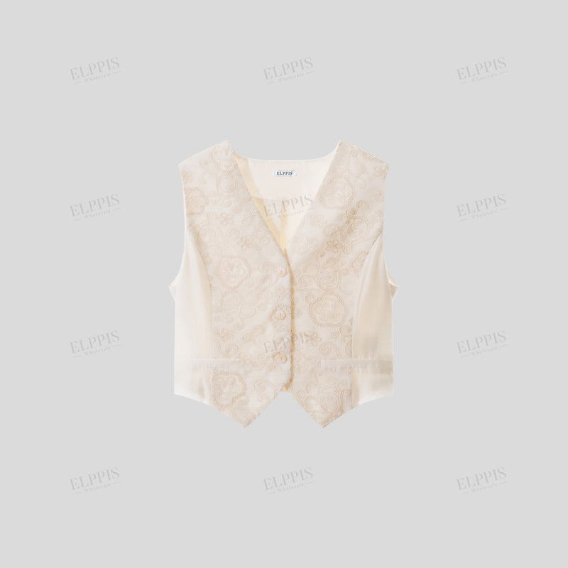 WZUA1189 Embroidery Waistcoat Vest Outerwear