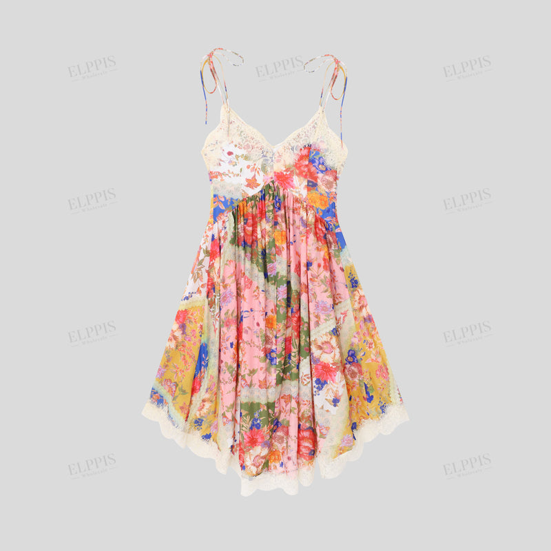WZBA1087 Floral Cami Short Dress