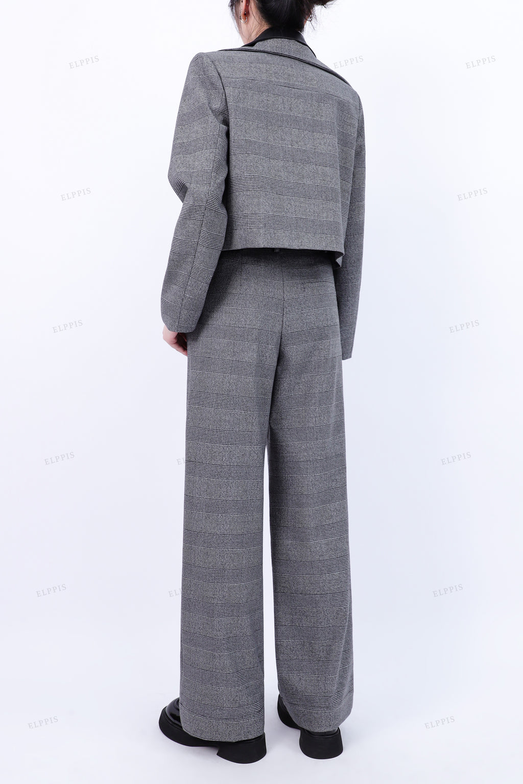 WFW119 Crop Jacket and Pants Suit Set