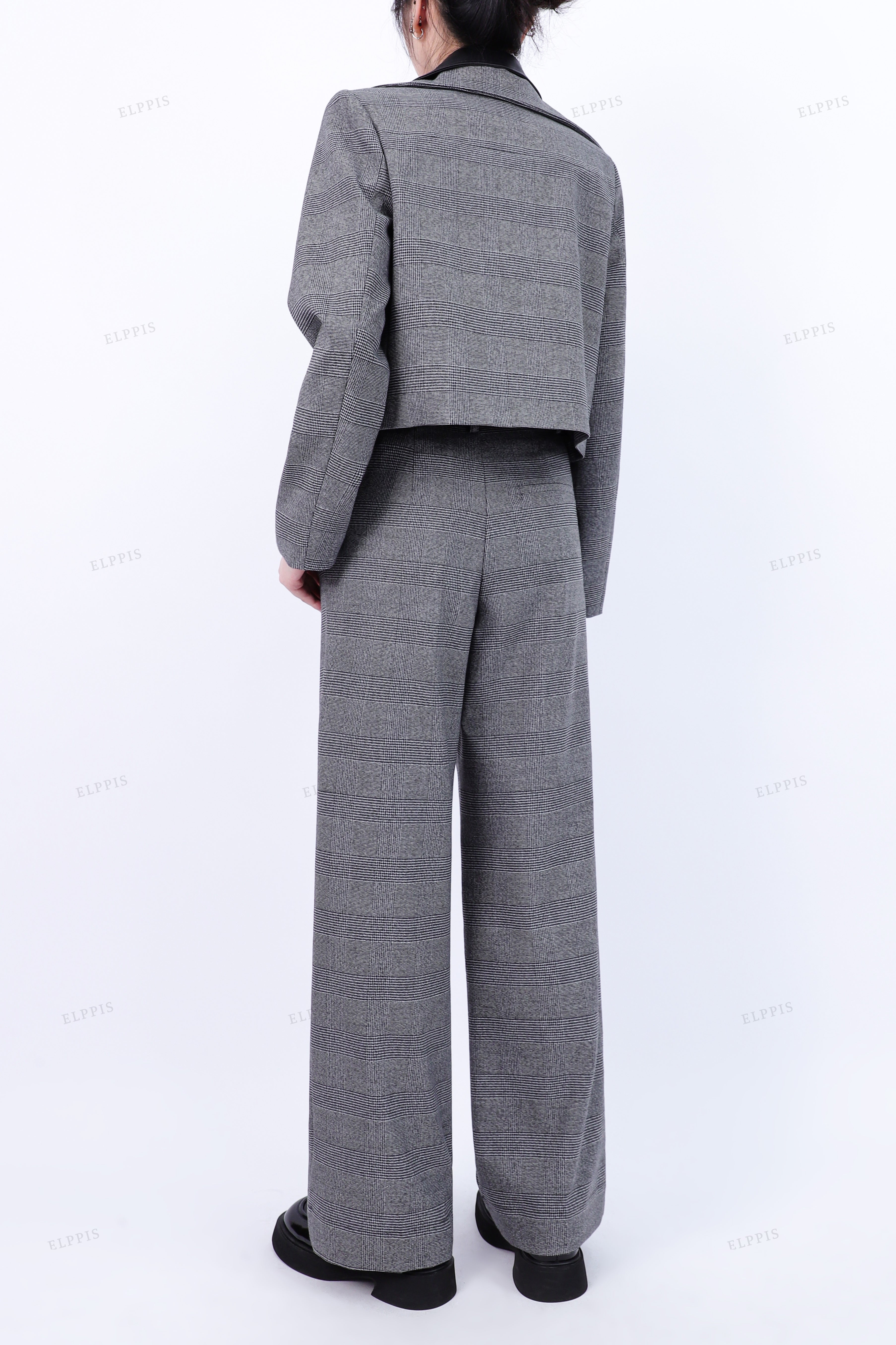 WFW119 Crop Jacket and Pants Suit Set