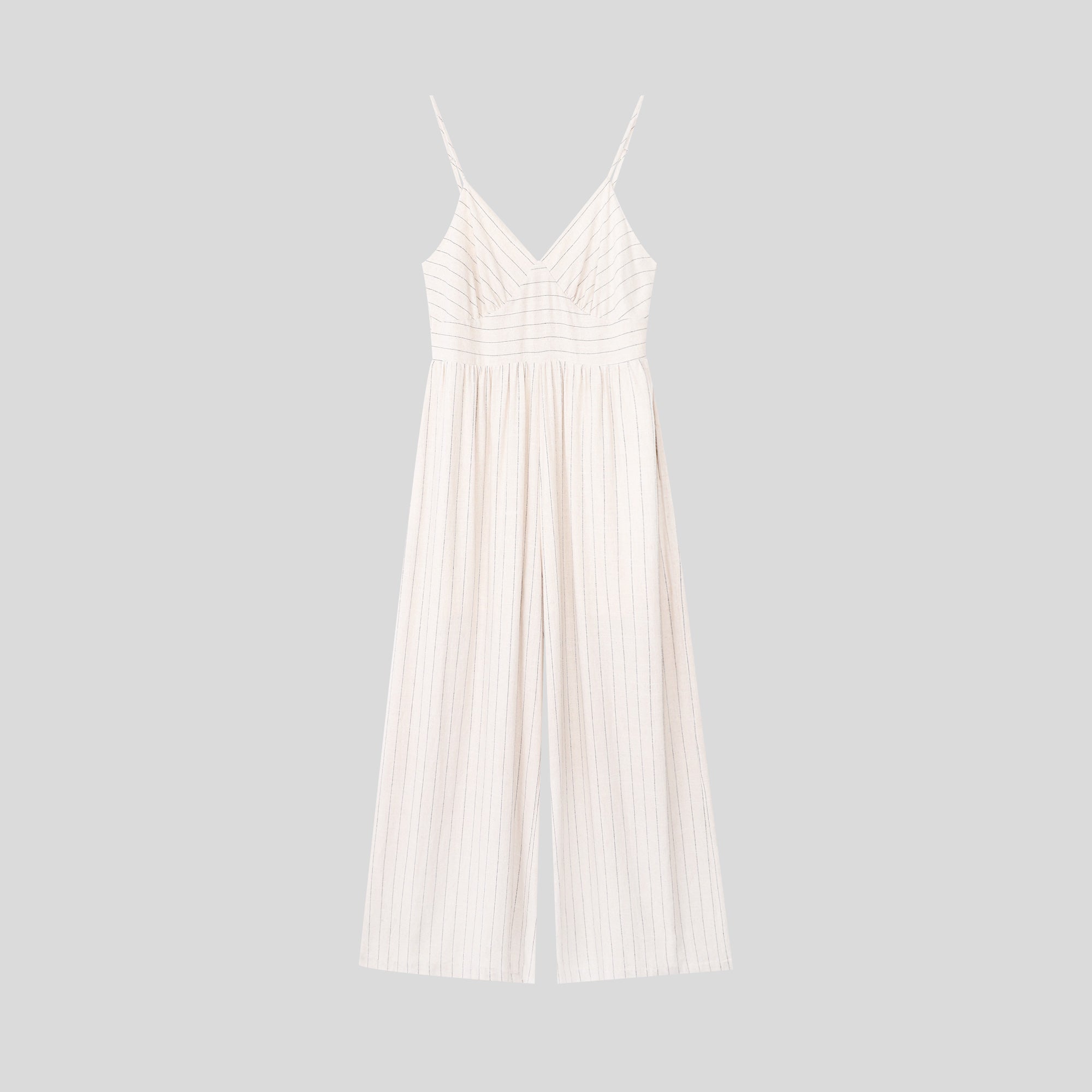 JA1063 Smocked Wide-Leg Jumpsuit