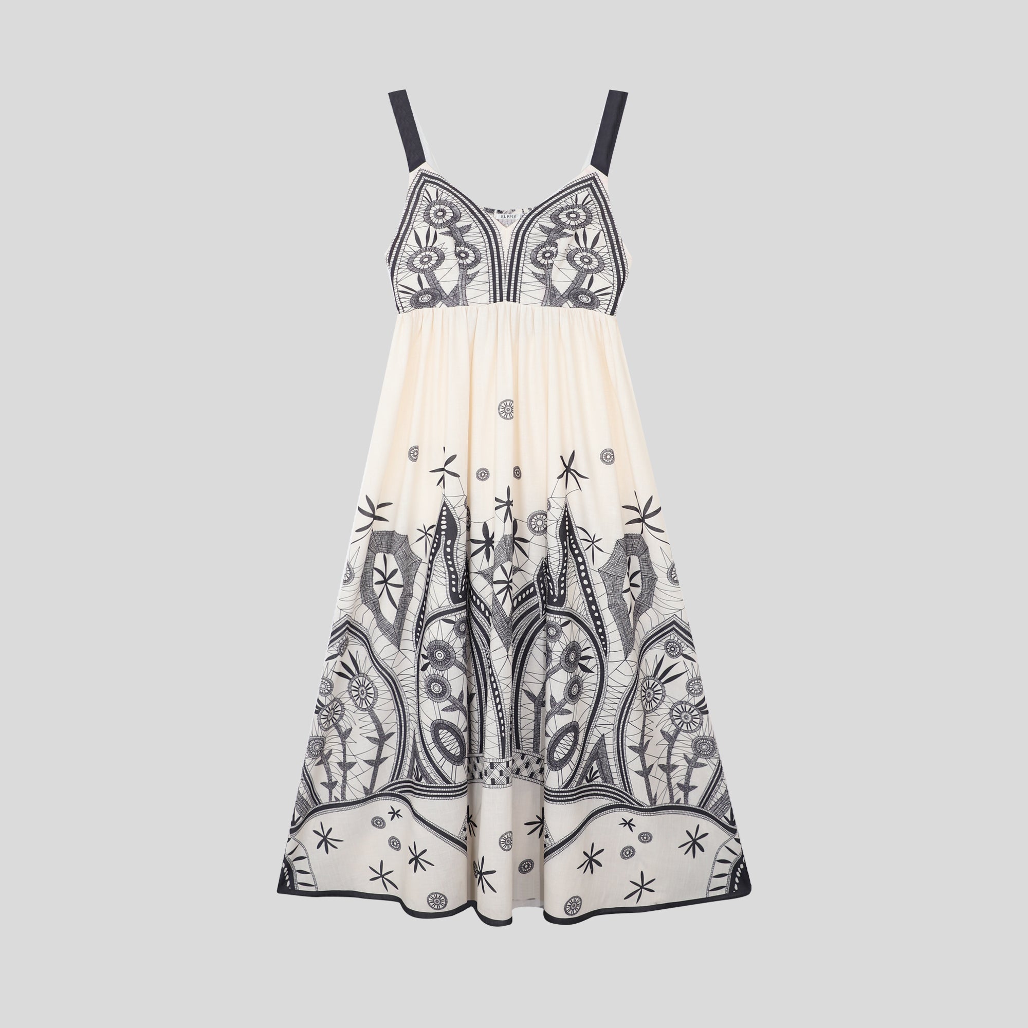 WZBA1115- Boho Print Maxi Dress