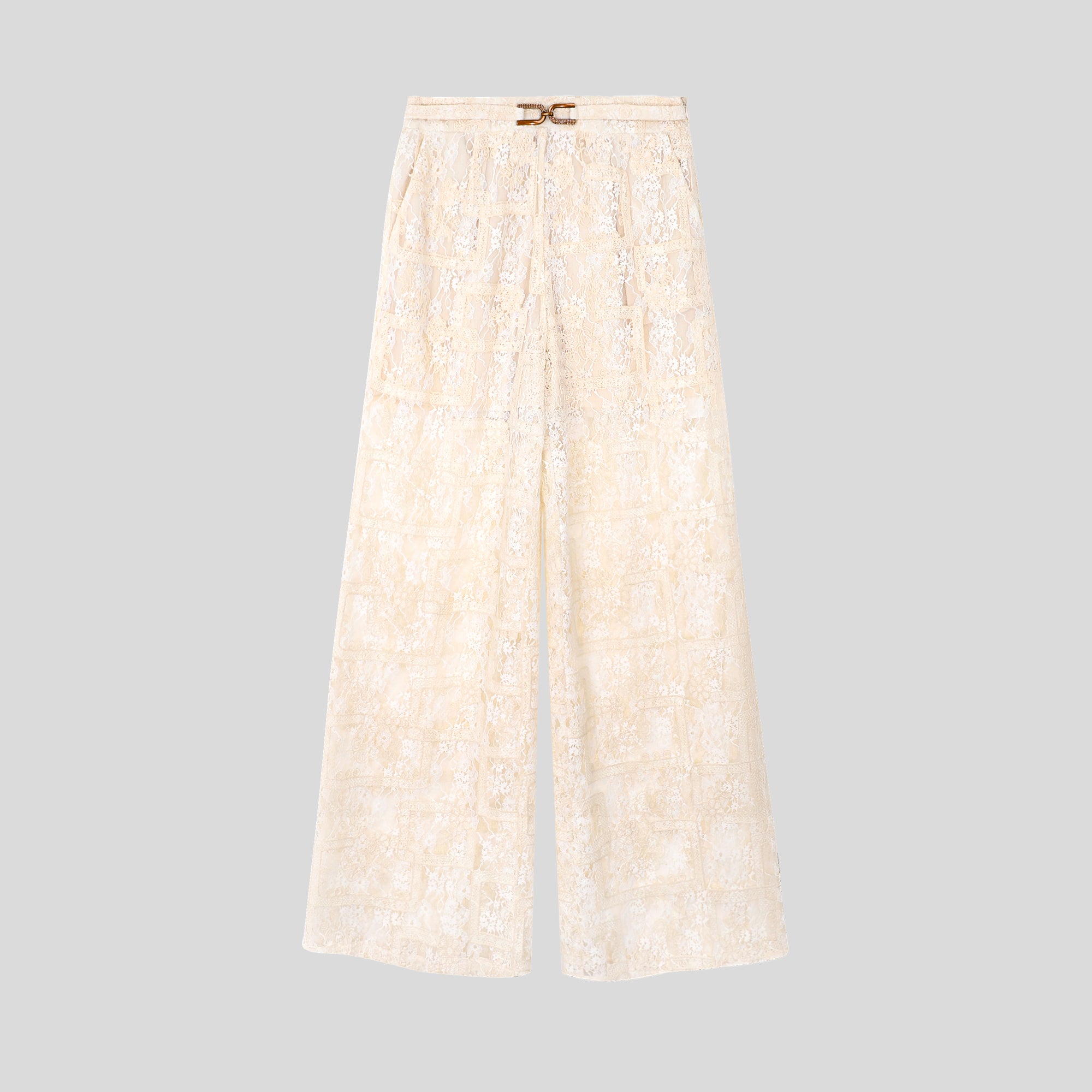 UA1037-Sheer Lace Two-Piece Pants Set