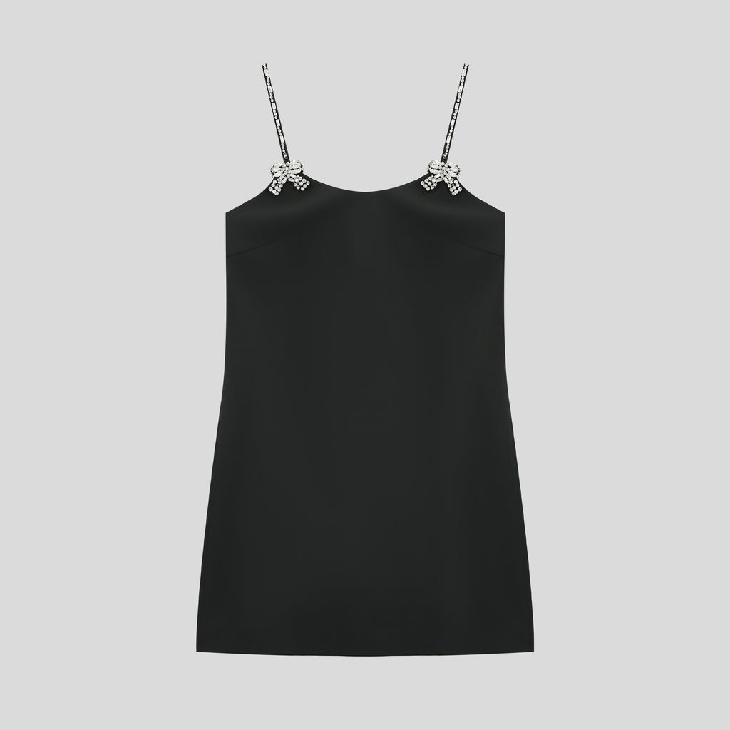 WZBA1121-Rhinestones Strap Mini Dress