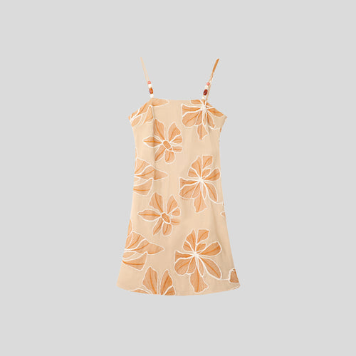 BA1033- Embroidered Floral Mini Slip Dress