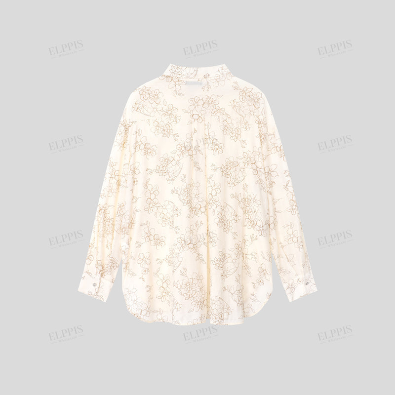 WZUA1107 Floral Shirt and Shorts Set