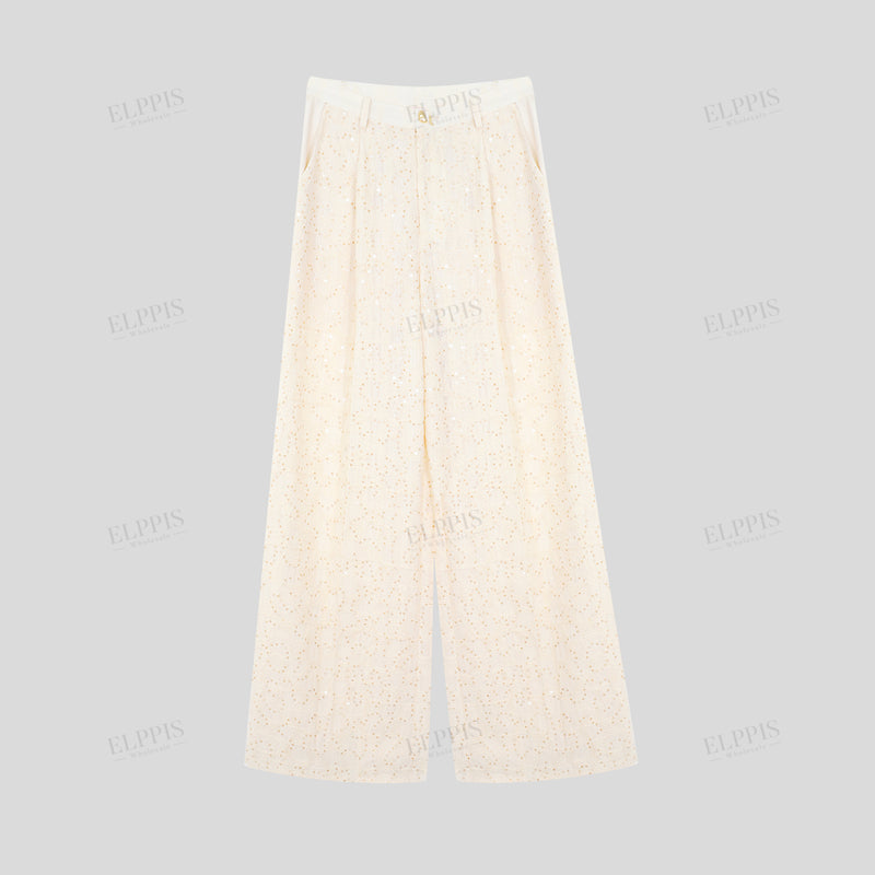 WZUA1169 Sequins EmbroideryVest and Pants