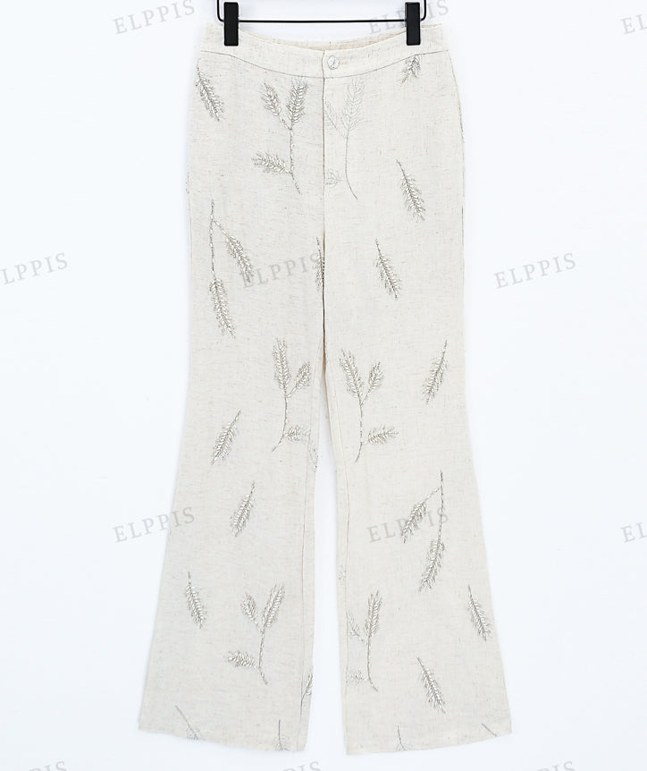 WZUA1234 Embroidery Tank and Pants Set