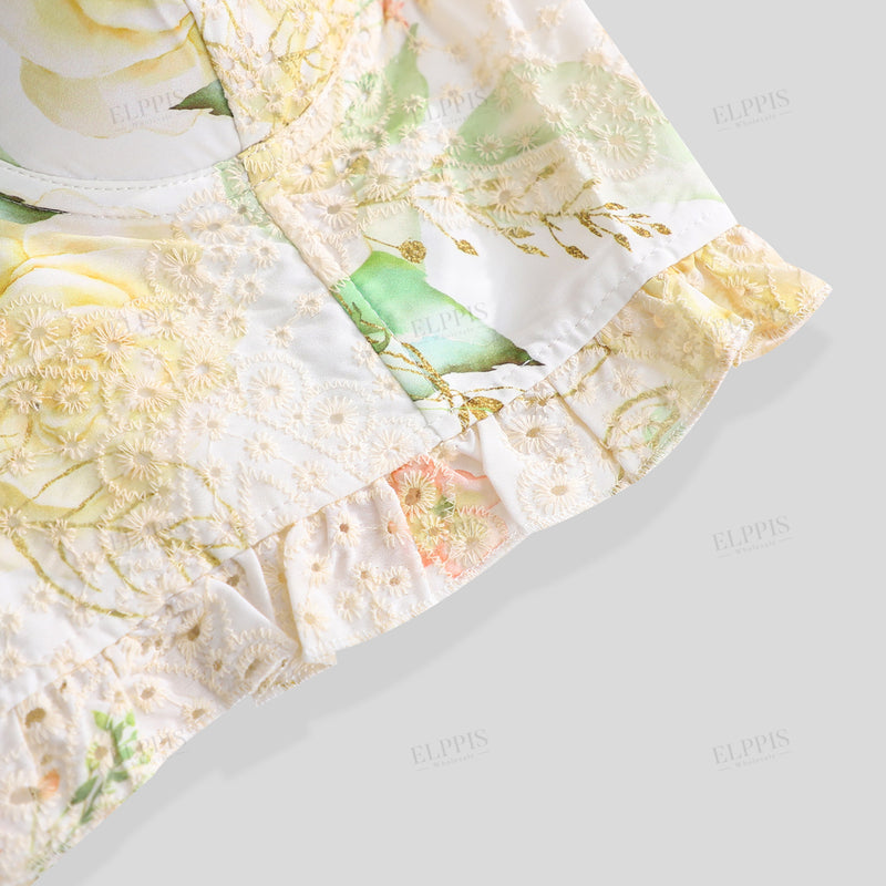 WZUA1001 Floral Camis and Pants Set