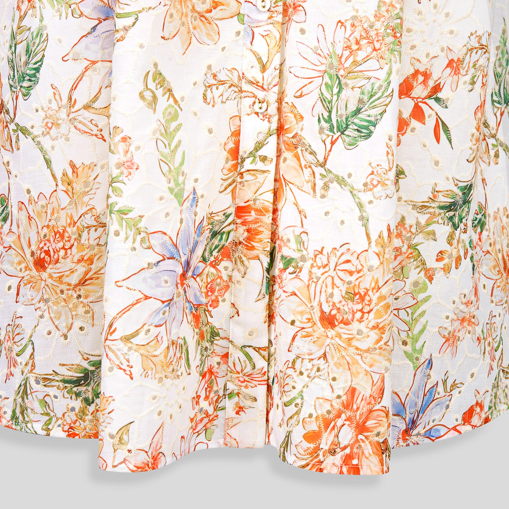BA1019-Floral Print Belted Midi Dress