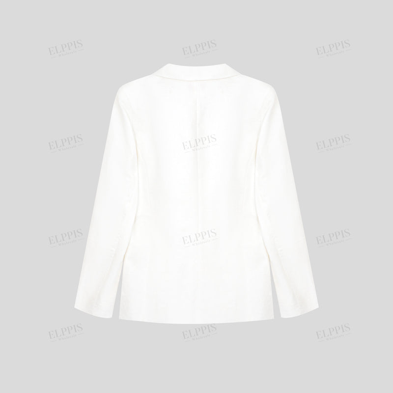 WZTA1421 Embroidery Linen Blazer Outerwear