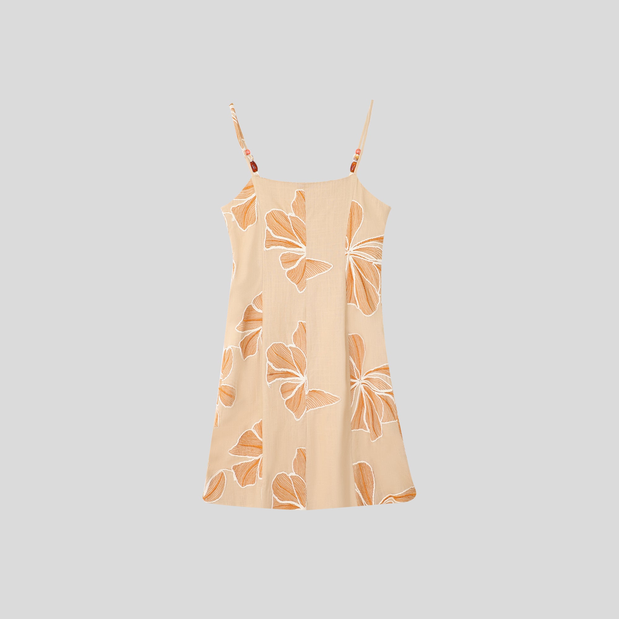 BA1033- Embroidered Floral Mini Slip Dress