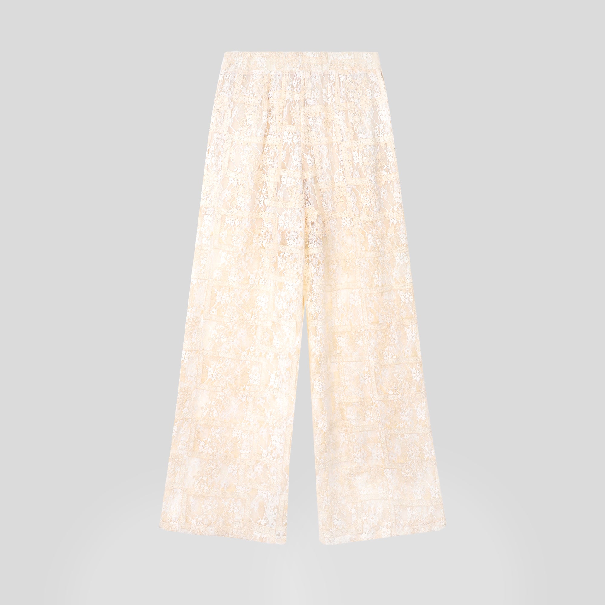 UA1037-Sheer Lace Two-Piece Pants Set