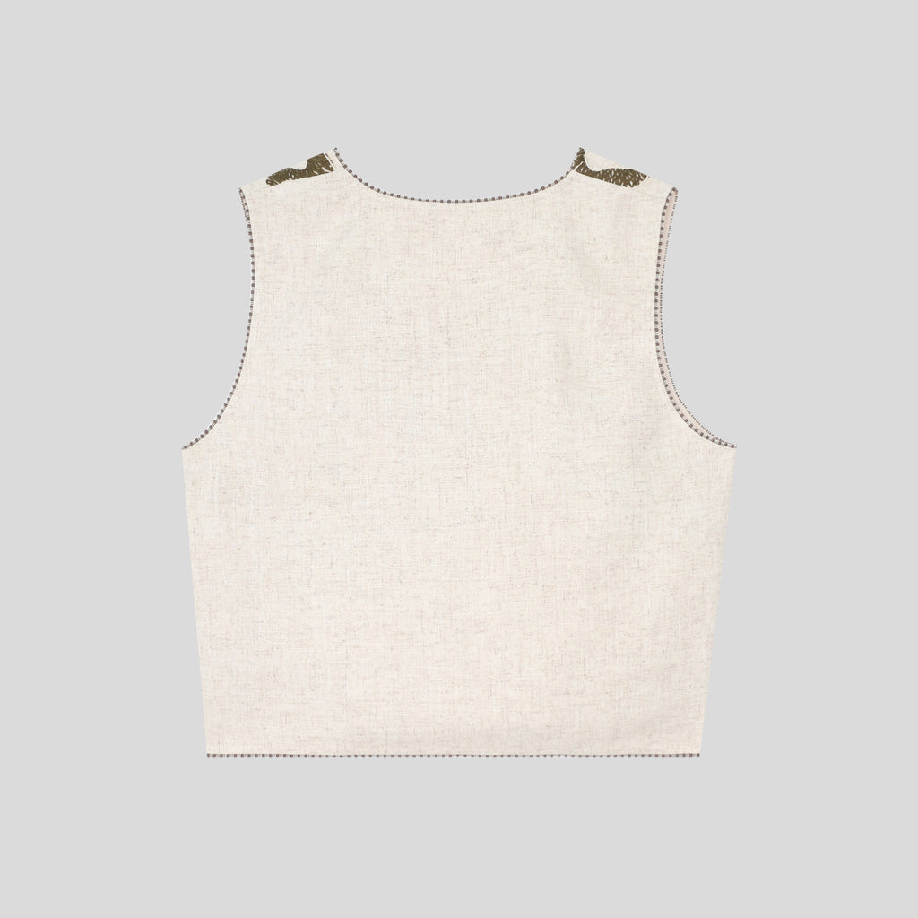 WZUA1114T Floral Embroidered Vest