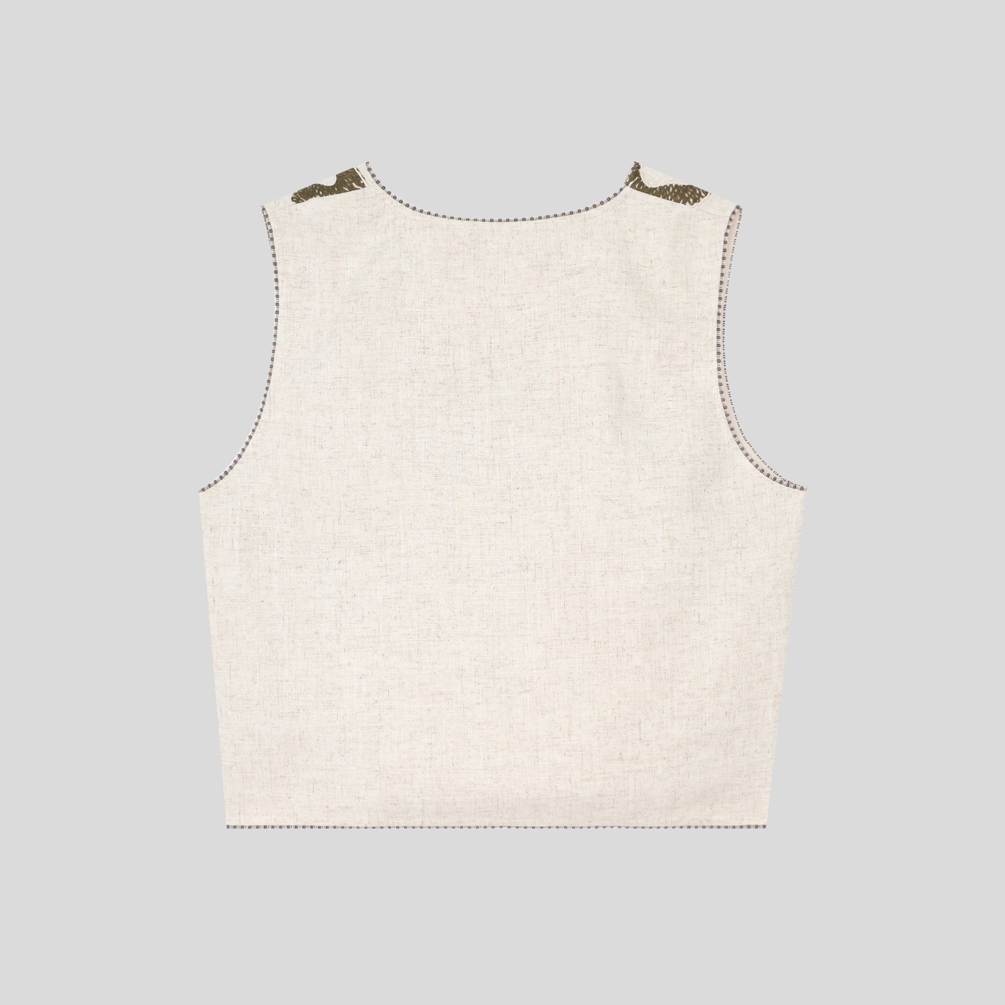 WZUA1114-T Floral Embroidered Vest