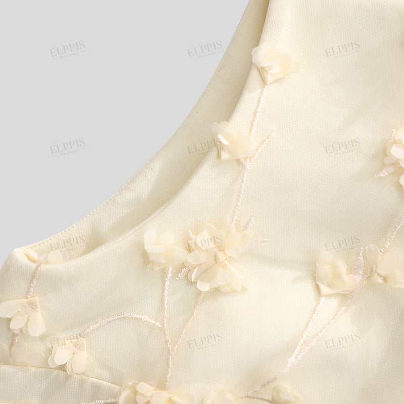 WZBA1417 3D Flowers Sleeveless Short Dress