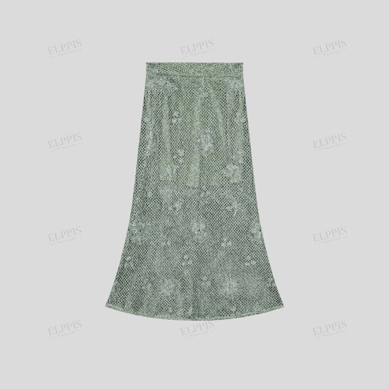 WZUA1073 Crochet Tank and Skirt Set