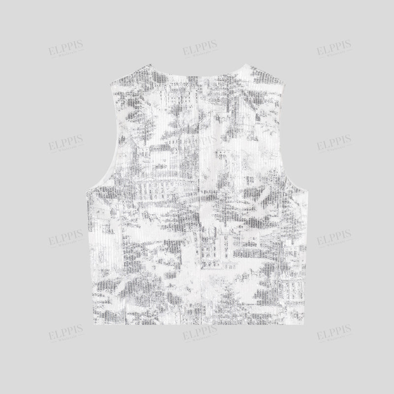 WZTA1390 Sequins Waistcoat Vest Outerwear