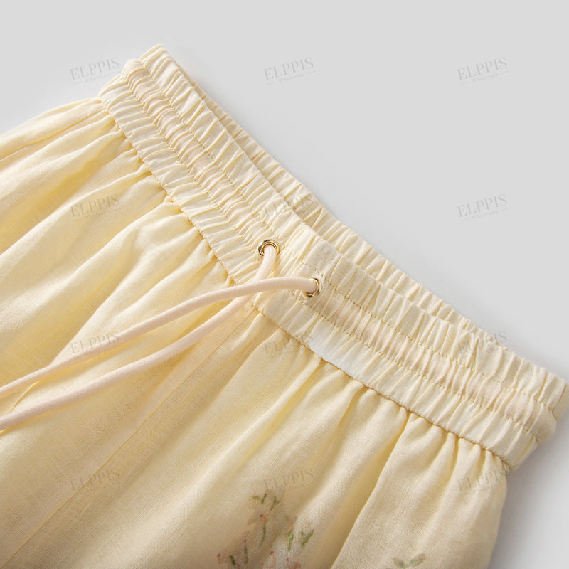 WZPA1180 Floral Wide Leg Pants