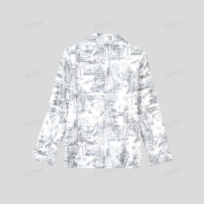 WZUA1366 Sequins Blazer Outerwear and Pants Set