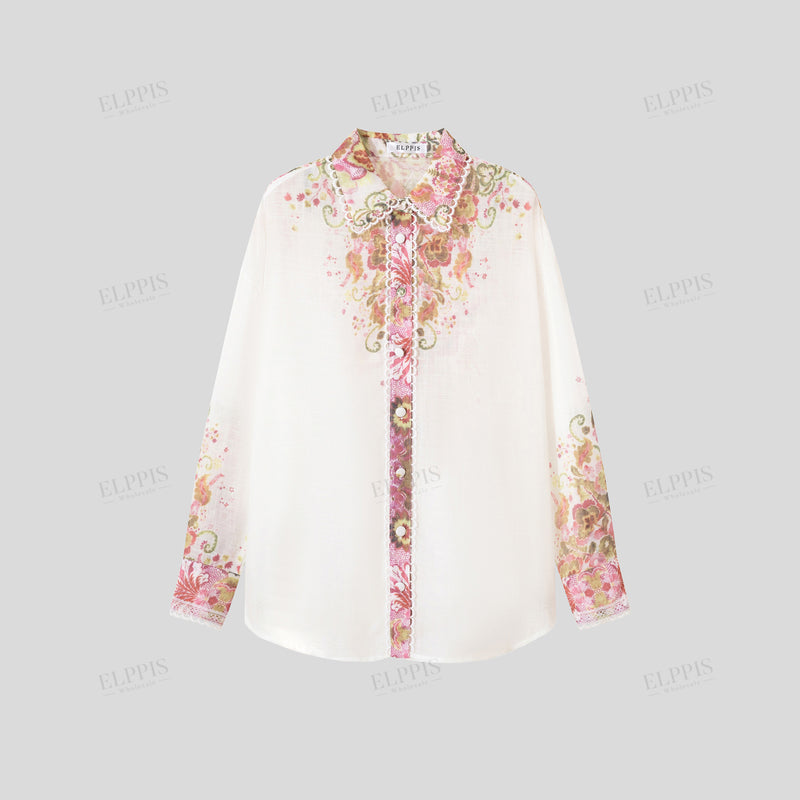 WZUA1279 Floral Shirt and Shorts Set