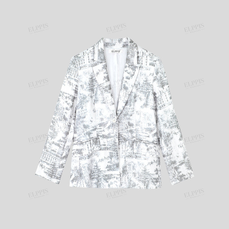 WZUA1366 Sequins Blazer Outerwear and Pants Set