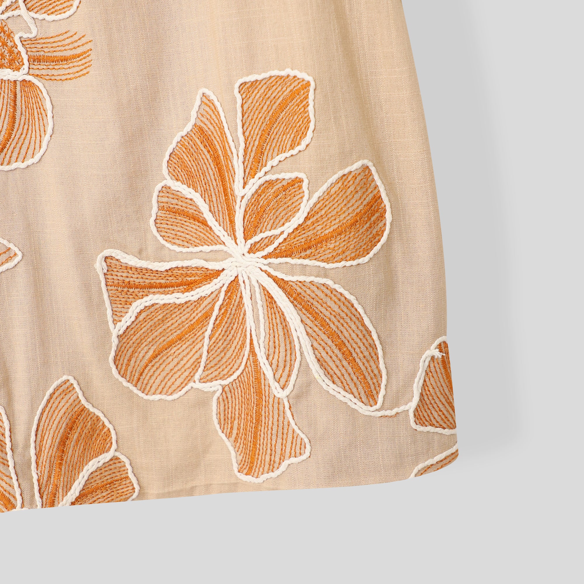 BA1033- Embroidered Floral Mini Slip Dress