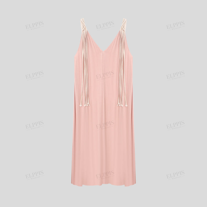 WZBA1067 Handwoven Rope Tank Dress