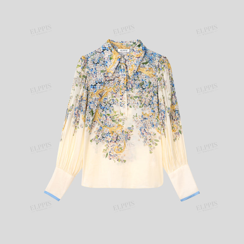 WZTA1283 Floral Blouse Shirt