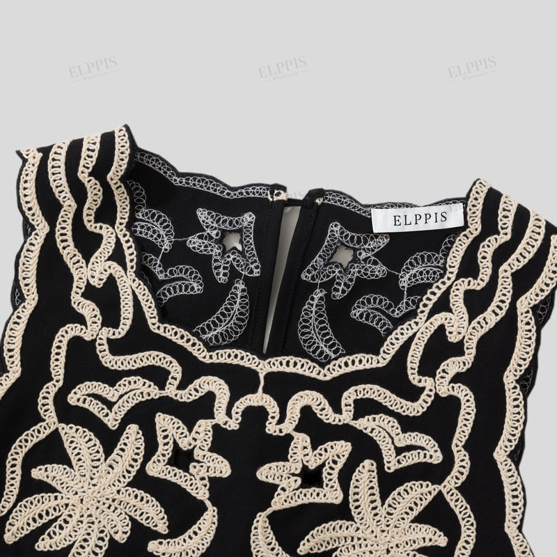 WZTA1192 Coconut Tree Embroidered Tank Top