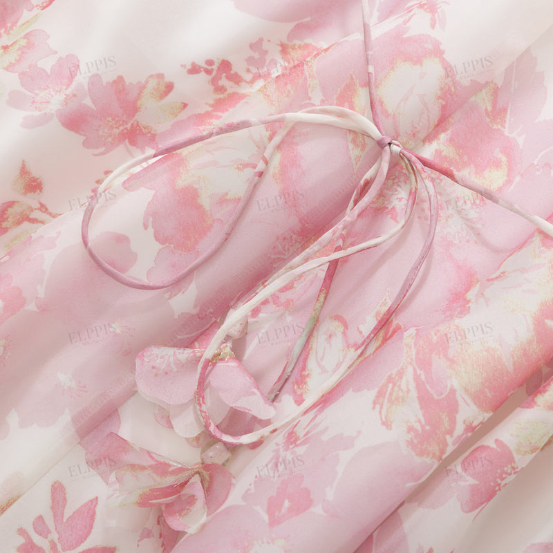 WZBA1196 Chiffon Floral Sleeveless Dress