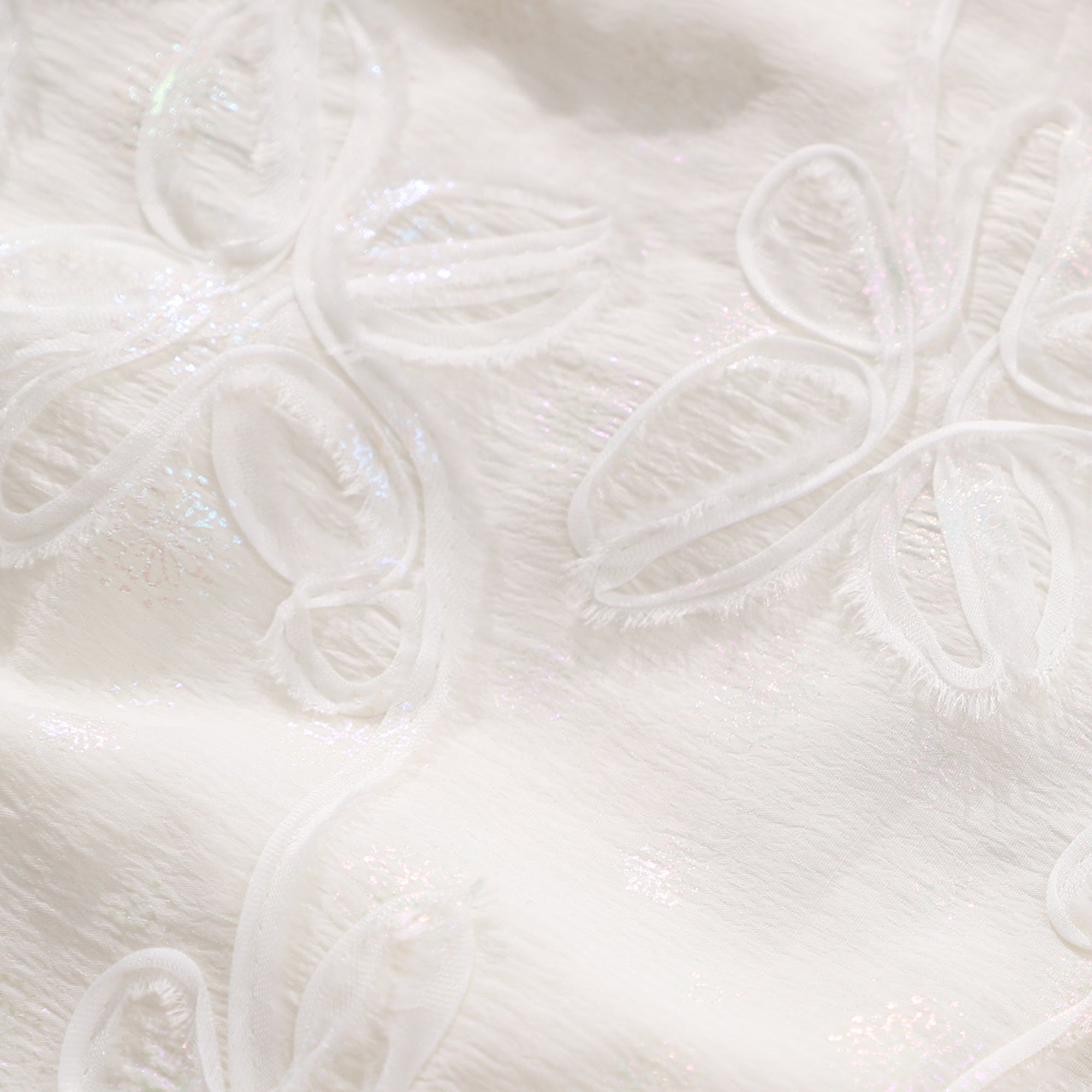 WZUA1106-Sheer Floral Embroidered Shirt & Shorts Set
