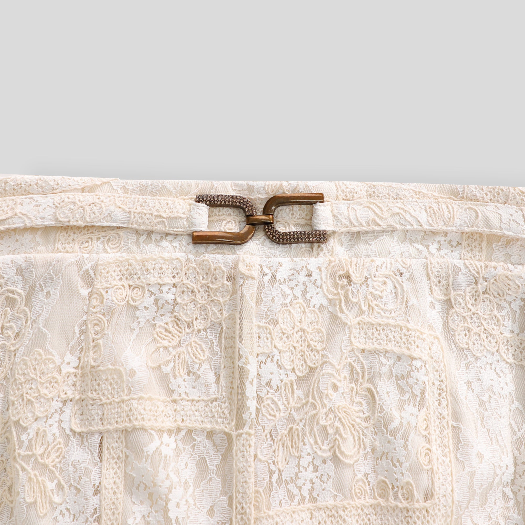 UA1037-Sheer Lace Two-Piece Pants Set