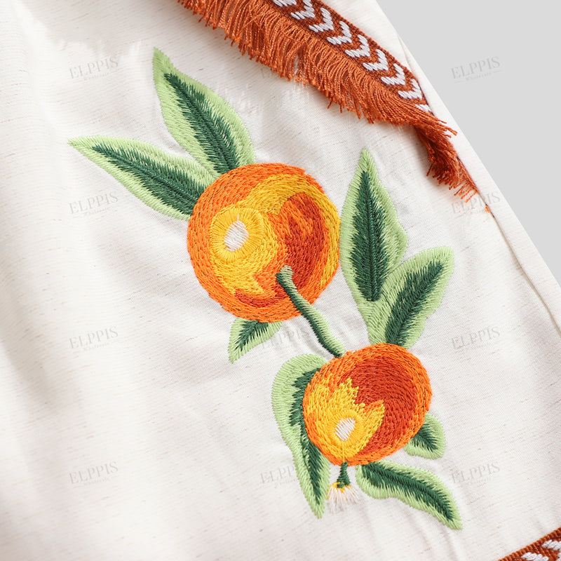 WZUA1274 Embroidered Flower Vest and Shorts Set