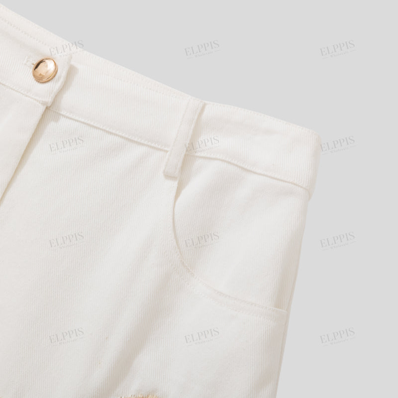 WZQA129 Embroidered Mini Skirt